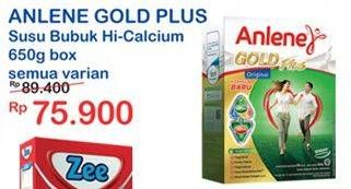 Promo Harga ANLENE Gold Plus Susu High Calcium All Variants 650 gr - Indomaret