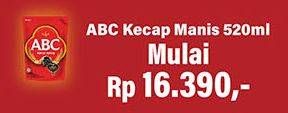 Promo Harga ABC Kecap Manis 520 ml - Hypermart