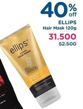 Promo Harga ELLIPS Vitamin Hair Mask Pro Keratin Complex 120 gr - Watsons