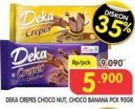 Promo Harga Dua Kelinci Deka Crepes Choco Nut, Choco Banana 100 gr - Superindo