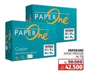 Promo Harga Paperone Kertas Copier A4 75 G 500 sheet - Lotte Grosir