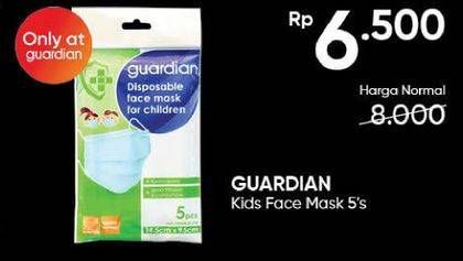 Promo Harga GUARDIAN Disposable Face Mask Kids 5 pcs - Guardian