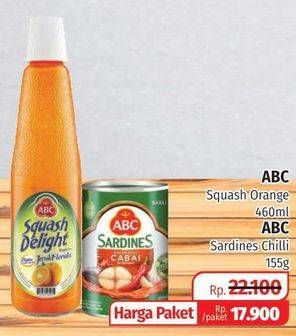 ABC Syrup Squash Delight 460ml + ABC Sardines 155gr