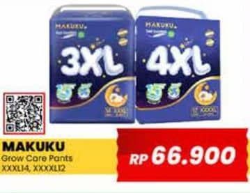 Promo Harga Makuku SAP Diapers Grow Care XXXL14, XXXXL12 12 pcs - Yogya