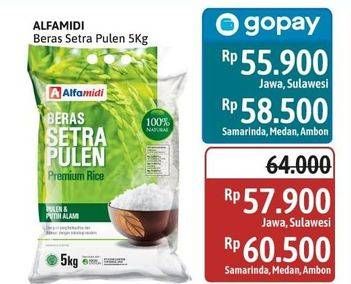 Promo Harga Alfamidi Beras Setra Pulen 5000 gr - Alfamidi