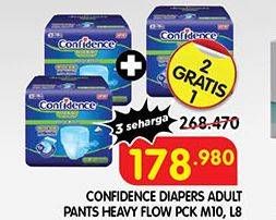 Promo Harga Confidence Adult Diapers Heavy Flow L8, M10 8 pcs - Superindo