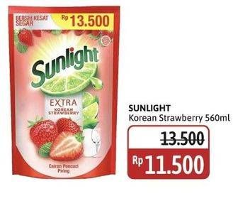 Promo Harga Sunlight Pencuci Piring Korean Strawberry 560 ml - Alfamidi