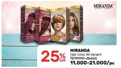 Promo Harga MIRANDA Hair Color All Variants  - Guardian
