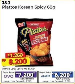 Promo Harga Piattos Snack Kentang Korean Spicy Noodle 68 gr - Alfamart