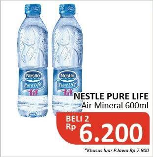 Promo Harga NESTLE Pure Life Air Mineral per 2 botol 600 ml - Alfamidi