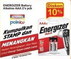 Promo Harga Energizer Battery Alkaline Max AAA 2 pcs - Indomaret