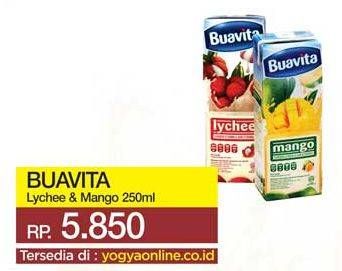 Promo Harga BUAVITA Fresh Juice Lychee, Mango 250 ml - Yogya