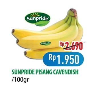 Promo Harga Sunpride Pisang Cavendish per 100 gr - Hypermart