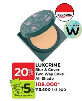 Promo Harga Luxcrime Blur & Covered Two Way Cake In Custard All Variants  - Watsons