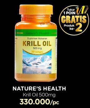 Promo Harga NATURES HEALTH Krill Oil 30 pcs - Watsons