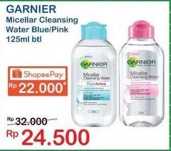 Promo Harga GARNIER Micellar Water Blue, Pink 125 ml - Indomaret