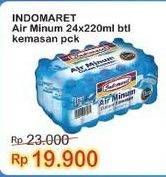 Promo Harga INDOMARET Air Mineral per 24 botol 220 ml - Indomaret