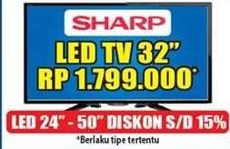 Promo Harga SHARP LED TV 32