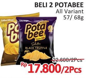 Promo Harga Potabee Snack Potato Chips All Variants 57 gr - Alfamidi
