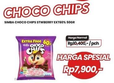 Promo Harga Simba Cereal Choco Chips Strawberry, Susu Strawberry 55 gr - Carrefour