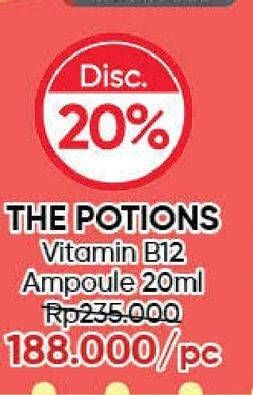 Promo Harga THE POTIONS Vitamin B12 Ampoule 20 ml - Guardian