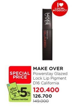 Promo Harga Make Over Powerstay Glazed Lock Lip Pigment D16 California 3 gr - Watsons