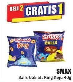 Promo Harga SMAX Balls Cokelat, Ring Keju 40g  - Hari Hari