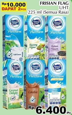 Promo Harga FRISIAN FLAG Susu UHT Purefarm All Variants per 2 pcs 225 ml - Giant