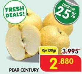 Promo Harga Pear Century per 100 gr - Superindo