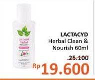 Promo Harga LACTACYD Herbal Clean & Nourish 60 ml - Alfamidi