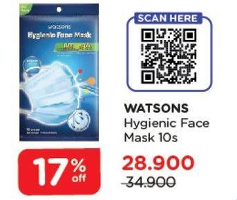 Promo Harga WATSONS Hygienic Face Mask 10 pcs - Watsons