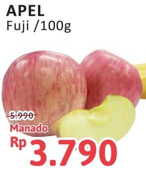 Apel Fuji per 100 gr Diskon 36%, Harga Promo Rp3.790, Harga Normal Rp5.990