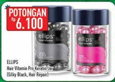 Promo Harga ELLIPS Hair Vitamin Keratin Silky Black, Hair Repair  - Hypermart
