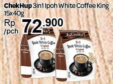 Promo Harga Chek Hup Ipoh White Coffee White Coffee 3in1 Original per 15 sachet 40 gr - Carrefour