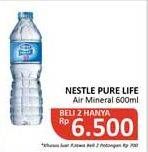 Promo Harga NESTLE Pure Life Air Mineral 600 ml - Alfamidi