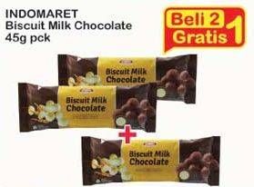 Promo Harga INDOMARET Biscuit Milk Chocolate per 2 pcs 45 gr - Indomaret