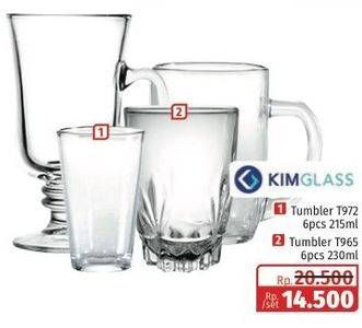 Promo Harga Kim Glass Tumbler T972, T965 per 6 pcs 215 ml - Lotte Grosir