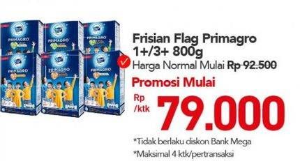 Promo Harga FRISIAN FLAG Primagro 3+ Vanilla 800 gr - Carrefour