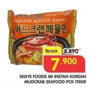 Promo Harga SEGYE Mie Ramyun Mudcrab Seafood 115 gr - Superindo