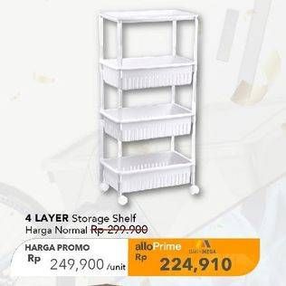 Promo Harga 4 Layer Storage Shelf  - Carrefour