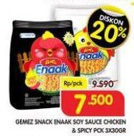 Promo Harga Mie Gemez Enaak Snack Mi Soy Sauce Chicken Flavour, Spicy Chili per 3 pcs 26 gr - Superindo