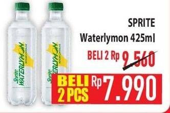 Promo Harga Sprite Waterlymon 425 ml - Hypermart