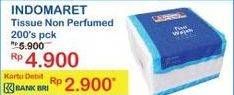 Promo Harga INDOMARET Facial Tissue Non Perfumed 200 pcs - Indomaret