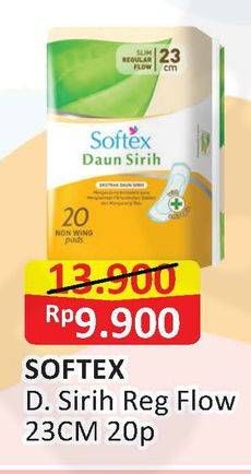 Promo Harga Softex Daun Sirih NonWing 23cm 20 pcs - Alfamart