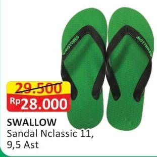 Promo Harga Sun Swallow Sandal Jepit Classic, 9.5 Ast  - Alfamart