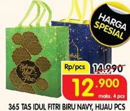 Promo Harga 365 Tas Idul Fitri Navy, Hijau  - Superindo