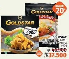 Promo Harga GOLDSTAR Chicken Nugget Corn/GOLDSTAR Bratwurst   - LotteMart