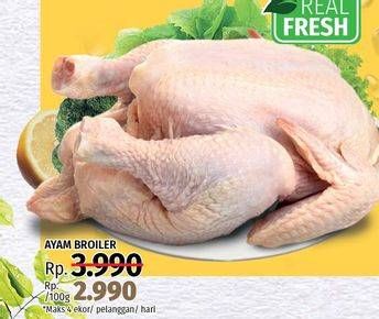 Promo Harga Ayam Broiler per 100 gr - LotteMart