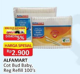 Promo Harga ALFAMART Cotton Bud Baby, Reguler 100 pcs - Alfamart