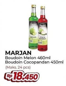 Promo Harga Marjan Syrup Boudoin Melon, Cocopandan 460 ml - Yogya